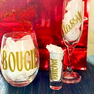 Classy, Bougie, Ratchet Drinking Glass Set